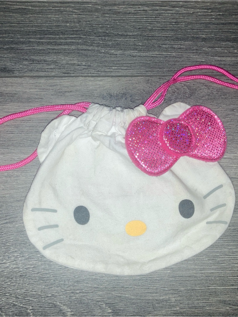 Hello Kitty-Inspired Pink Bow Drawstring Kids Pouch